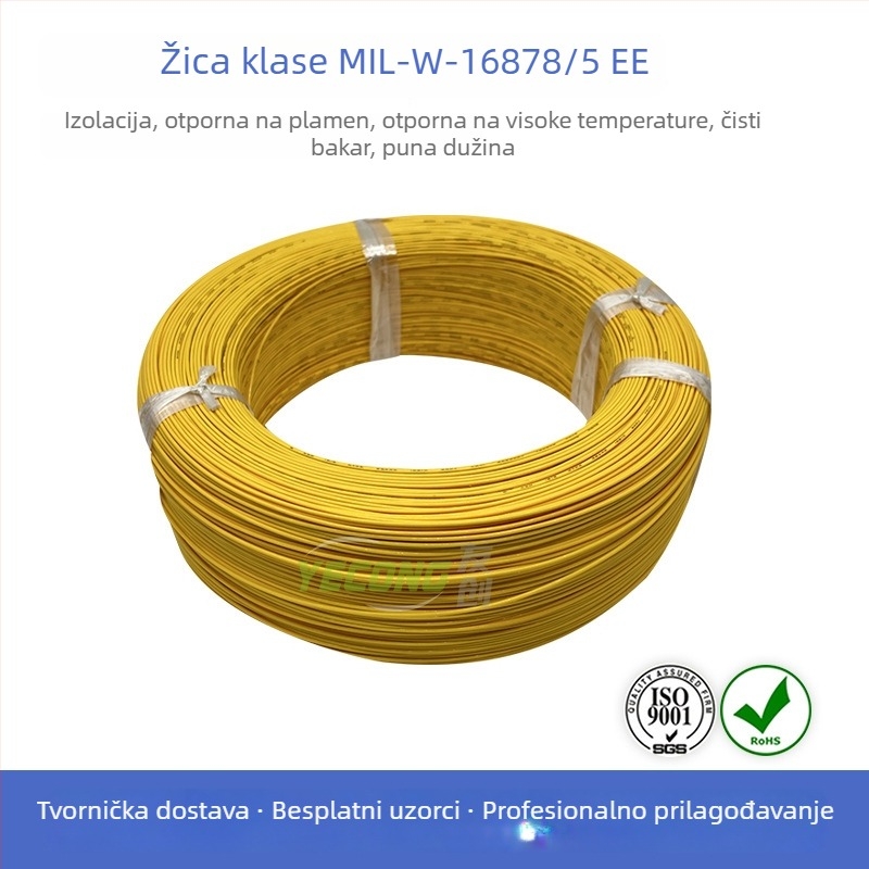 MIL-W-16878/5 EE PTFE visoko temperaturna električna žica, 1 jezgra, 16 AWG, 600V