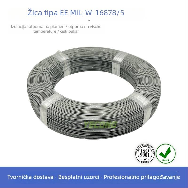 MIL-W-16878/5 EE PTFE visoko temperaturna električna žica, 1 jezgra, 16 AWG, 600V