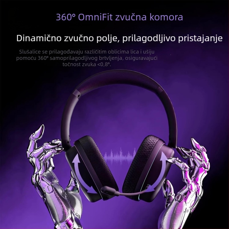 Wolf Spider G7Pro bežične slušalice s Bluetoothom, tri načina redukcije šuma, visokokvalitetan zvuk i mikrofon, niska latencija za igranje