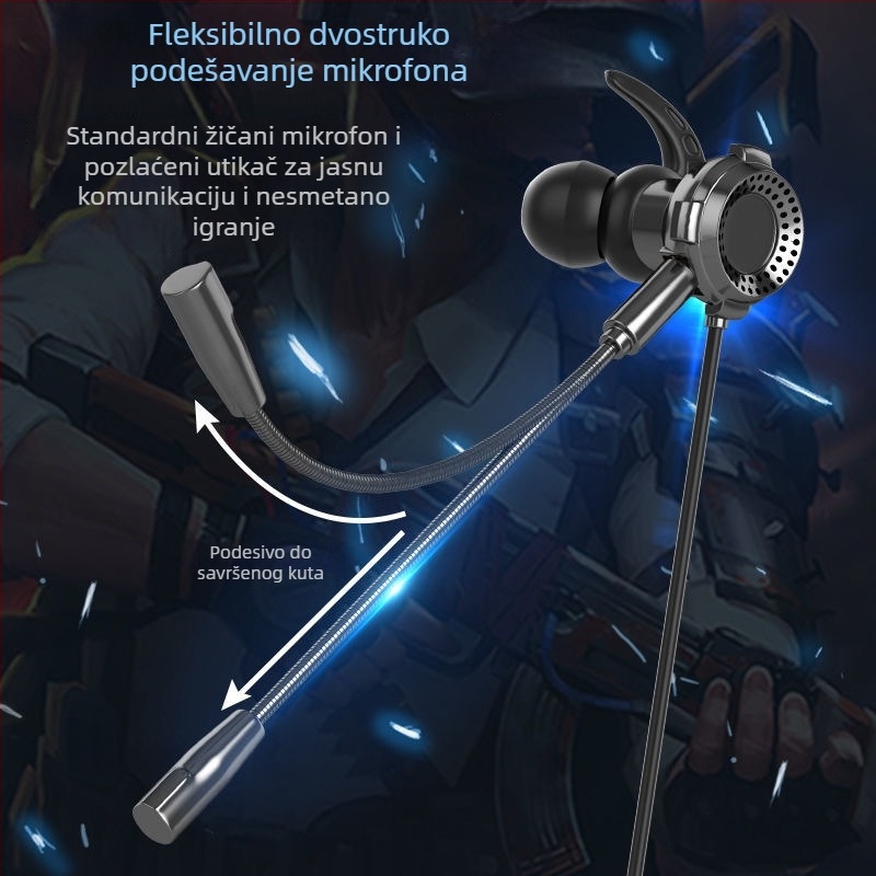 XG-120 Woze žičane gaming slušalice s inline kontrolom, in-ear, 3,5 mm, kompatibilne s Androidom i računalom