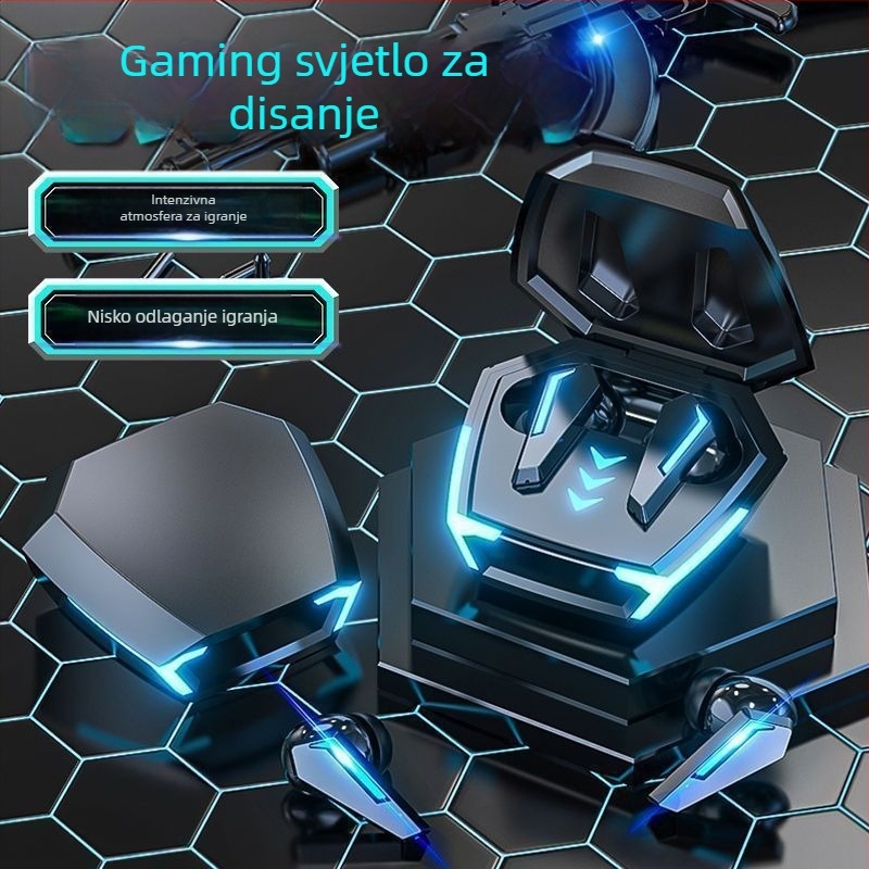 Gaming Bluetooth slušalice za uši s niskom latencijom, redukcijom buke, kompaktni mini dizajn, in-ear