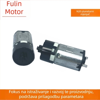 N20 planetarni mikro motor za uvijanje kose, tihi DC motor i mjenjač s otiskom prsta