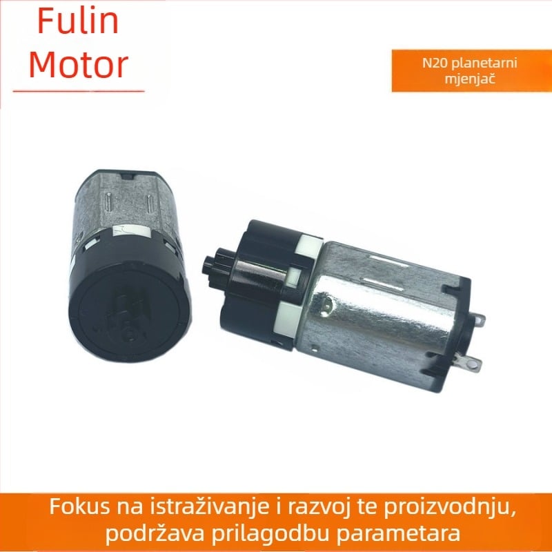 N20 planetarni mikro motor za uvijanje kose, tihi DC motor i mjenjač s otiskom prsta