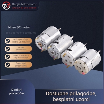 380/385 DC četkasti motor za vodene pumpe, vibracijske motore, automobilske usisavače i mikro motore za odvijače