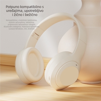 Bežične Bluetooth slušalice s velikim kućištima za uši, za gaming i PC, dug vijek baterije, redukcija buke, pozivi, esports niska latencija
