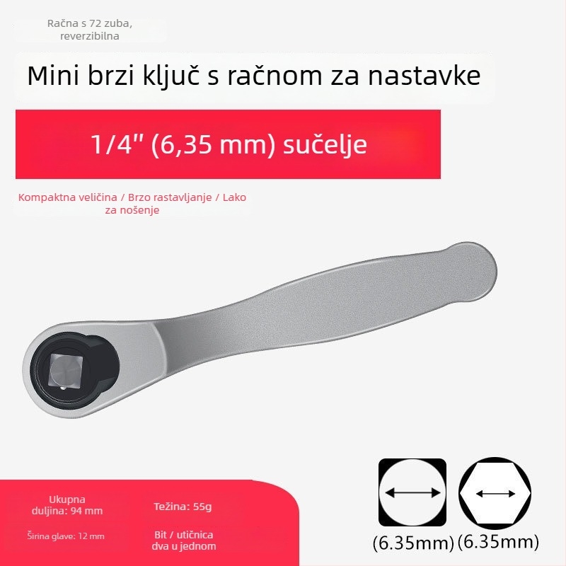 Nova 2-u-1 kliješta s klikom, držač za bitove, mini odvijač i dvostrani brzi alat