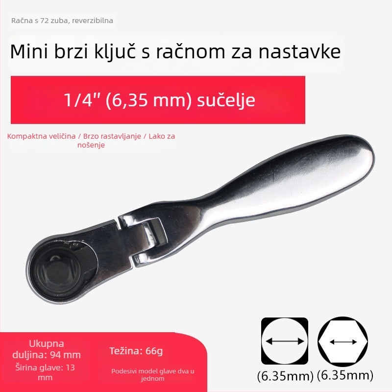Nova 2-u-1 kliješta s klikom, držač za bitove, mini odvijač i dvostrani brzi alat