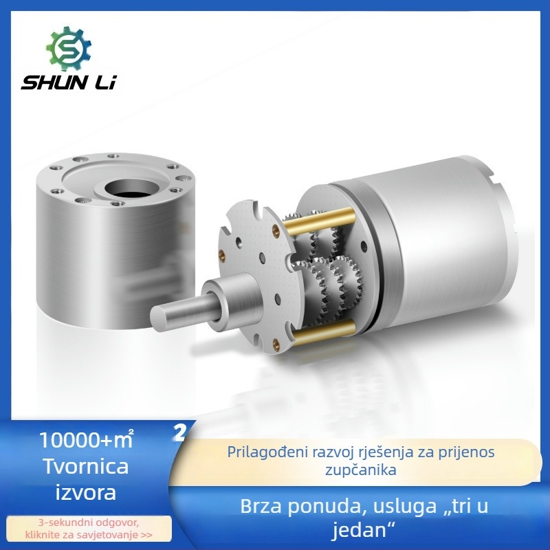 Precizan motor s prijenosnikom, 37 mm 3530, 12 V, 130 RPM