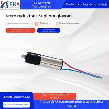 6 mm šuplji zupčasti motor s metalnom glavom za AI kućnog ljubimca – stolni mikrorobot-prijatelj