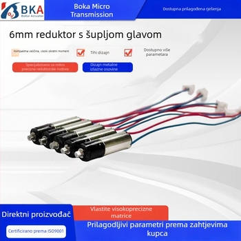 6 mm šuplji zupčasti motor s metalnom glavom za AI kućnog ljubimca – stolni mikrorobot-prijatelj