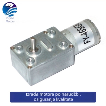 Fuyao 24V turbo vijčani reduktor za zavjese, tih motor sa samozaključavanjem, visok okretni moment, mali DC motor