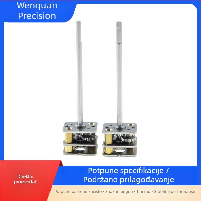 Mikro DC motor s reduktorom, 12V, niska brzina, tih za robote za čišćenje