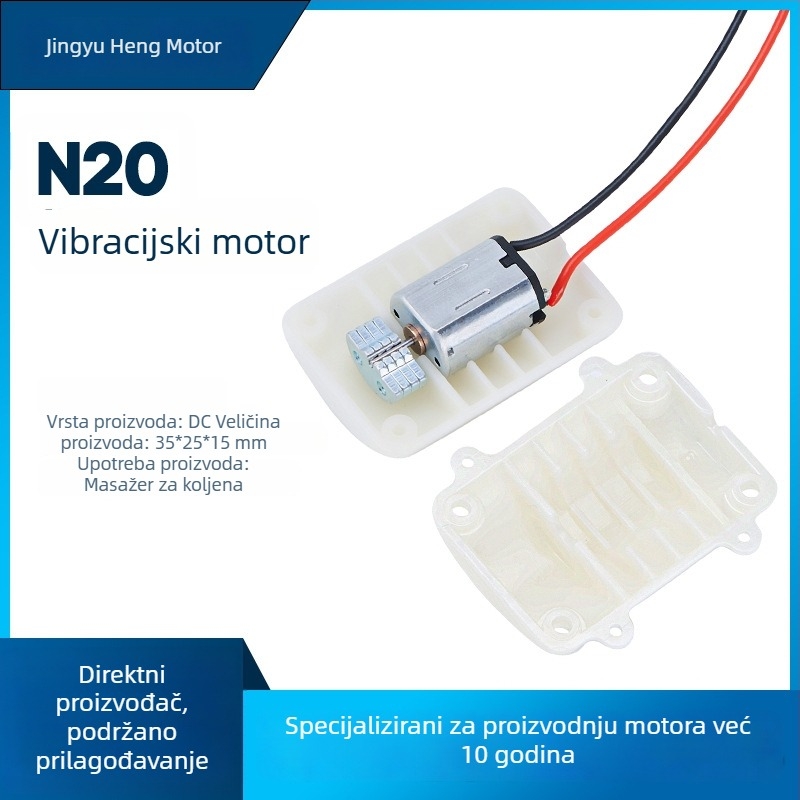 N20 masaža koljena: mali vibracijski DC motor s četkom za trake i jastuke
