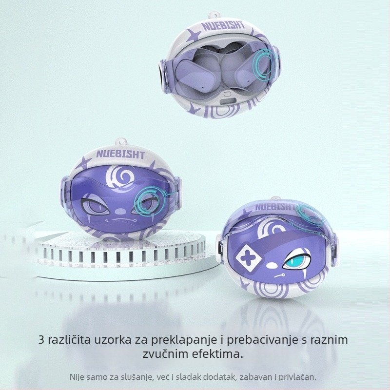 Gaming Bluetooth slušalice, poluin-ear dizajn, RGB pulsirajuće svjetlo, 360° zvuk, niska latencija za Esports, gestnim dodirom, stereo, vodootporne, trajanje baterije 4–8 sati