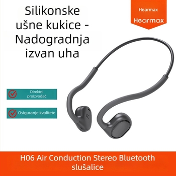 H06 vrhunske stereo Bluetooth slušalice s otvorenim dizajnom za uho, izvan ušni, s kukom za uho, dugotrajna baterija, idealne za vožnju i sport