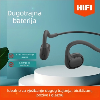 H06 vrhunske stereo Bluetooth slušalice s otvorenim dizajnom za uho, izvan ušni, s kukom za uho, dugotrajna baterija, idealne za vožnju i sport