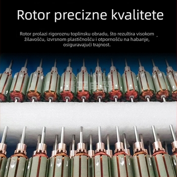 JP45 Mikro DC motor s reduktorom, bakrenim navijanjem