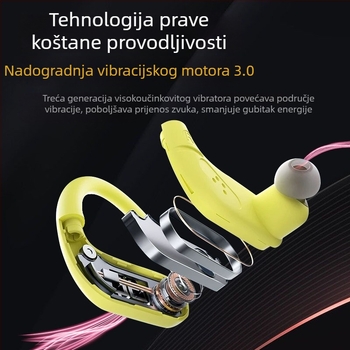 Bežične slušalice s koštanom provodljivošću, Bluetooth, vodootporne, za sport i trčanje, s 8 GB ugrađene memorije
