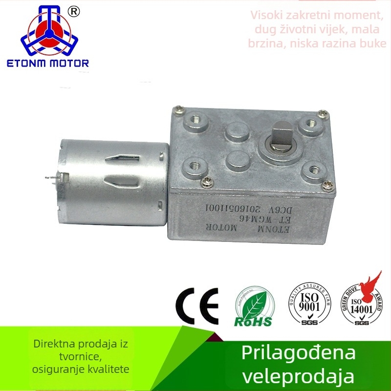 WGM46A šnekasti pogonski motor s automatskim zaključavanjem, četkasti motor, 24V mikro motor, visok moment, niska buka