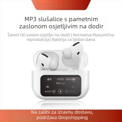 Bežične Bluetooth slušalice za uho s pametnim zaslonom i ugrađenom memorijom za slušanje predavanja, glazbe i elektroničkih knjiga