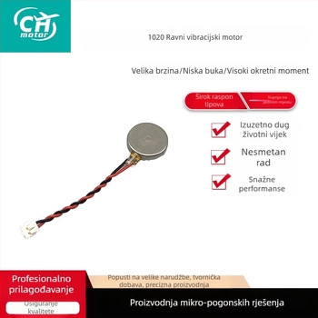 1020 plosnati vibracijski motor, tipka, bez četkica, mikro motor
