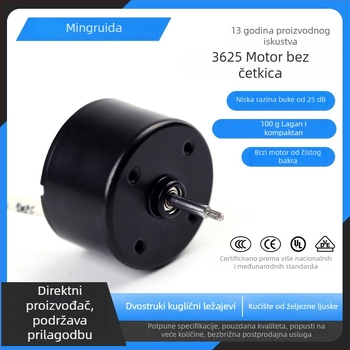 3625 Bezčetkarski DC motor za industrijsku opremu, kućanske uređaje i pisače — mikro motor s unutarnjim rotorom