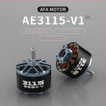 AE3115-V1 900Kv brushless motor Afamotor, 6S, za FPV racing drone 8-10 inča