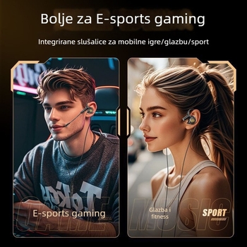 Neutral E11 gaming slušalice, žične, dizajn in-ear/ear-hook, dugi mikrofon, 3.5 mm priključak, 12 mm zvučnik, silikonske maskice