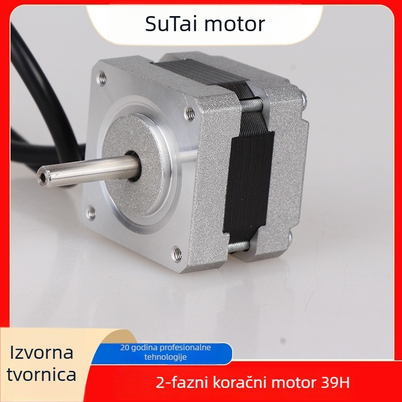 39-koračni motor, 1,8° korak, dvofazni, visok moment, velika snaga, visina 44 cm
