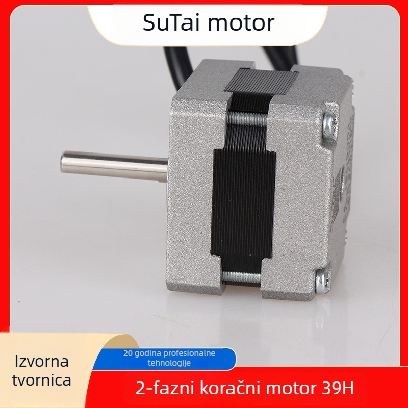 39-koračni motor, 1,8° korak, dvofazni, visok moment, velika snaga, visina 44 cm