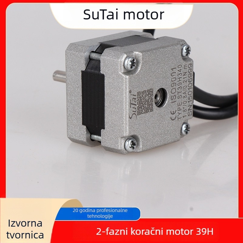 39-koračni motor, 1,8° korak, dvofazni, visok moment, velika snaga, visina 44 cm