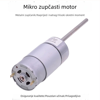 Pei Yan 555 DC motor s reduktorom, 12V/24V, regulirana brzina, dugi osov za dizanje klizne ploče sa vijčanom šipkom