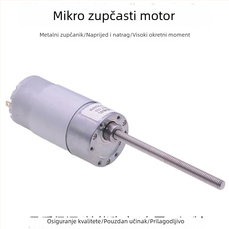 Pei Yan 555 DC motor s reduktorom, 12V/24V, regulirana brzina, dugi osov za dizanje klizne ploče sa vijčanom šipkom