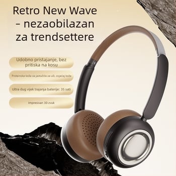 Chaorui CR28 Bežične slušalice preko uha Bluetooth 6.0, dugotrajna baterija, visokokvalitetan zvuk, retro metalni dizajn, IPX4, stereo zvuk