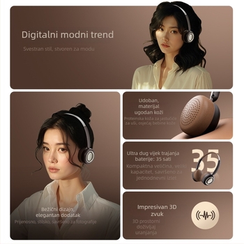Chaorui CR28 Bežične slušalice preko uha Bluetooth 6.0, dugotrajna baterija, visokokvalitetan zvuk, retro metalni dizajn, IPX4, stereo zvuk