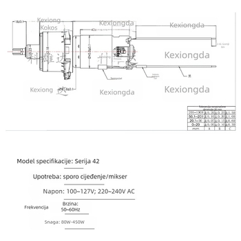 DC motor bez četkica iz serije 42 s prijenosnikom za sporo cijeđenje soka