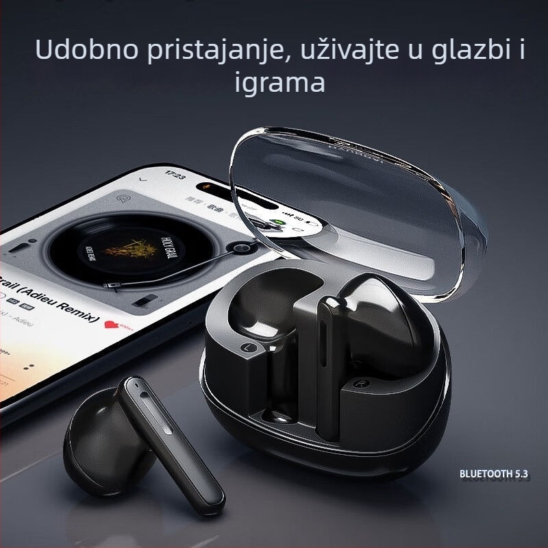HYA12 Bluetooth slušalice s redukcijom buke za pozive, in-ear, dug život baterije, bežični TWS za sport i igrice