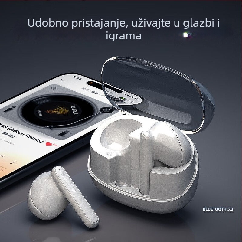 HYA12 Bluetooth slušalice s redukcijom buke za pozive, in-ear, dug život baterije, bežični TWS za sport i igrice