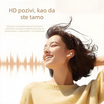Pro6 bežične slušalice s kožnom teksturom, dizajn za trčanje – visokokvalitetan zvuk, Bluetooth 5.0, IPX4, trajanje baterije 4–8 sati