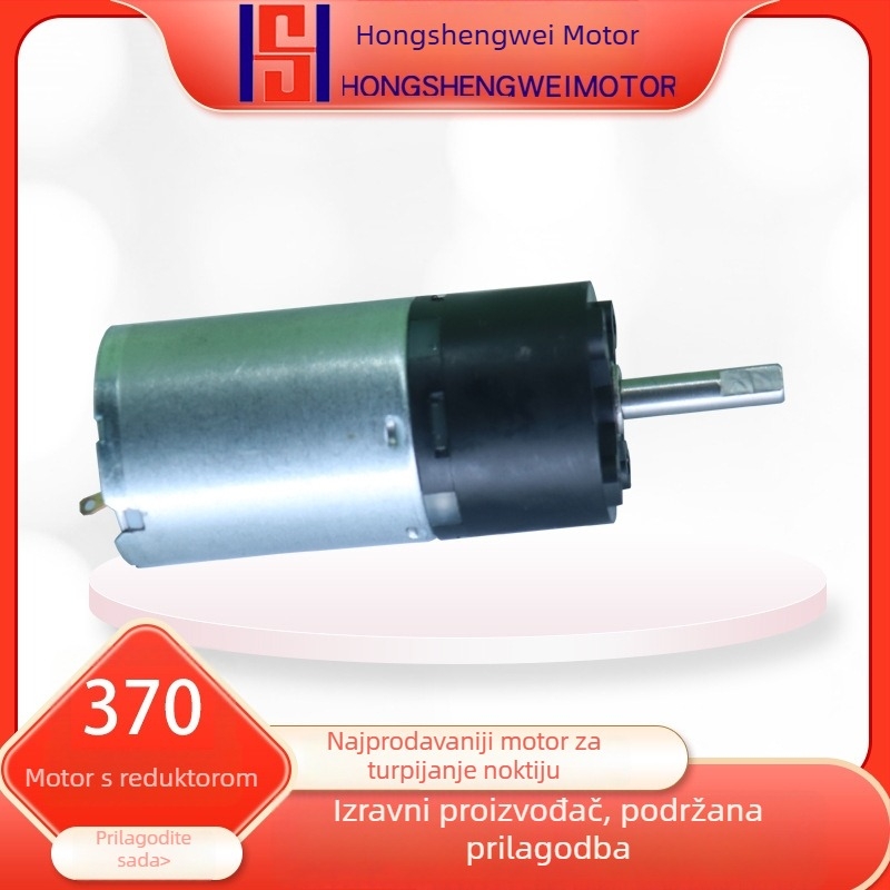 370 planetarni motor s reduktorom, DC motor s reduktorom promjera 24 mm za piljenje noktiju, 3V/6V/12V