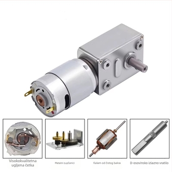 4632Z-385 DC redukcijski motor s vijčanim prijenosom, 24V, samouzključavajući prijenos i regulacija brzine, mali motor za masažni uređaj