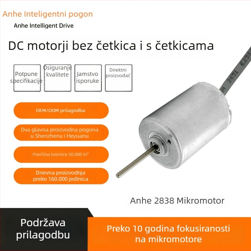 2838 Bezčetkasti DC mikro motor s ugrađenim pogonom i enkoderom