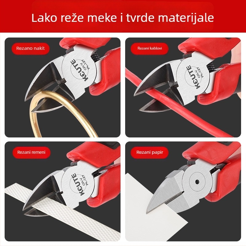 Dijagonalne kliješta za rezanje zlata, visoka izdržljivost, kompaktni alat za rezanje zlatnih i srebrnih pločica