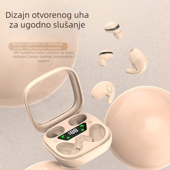 Privatni model bežične Bluetooth slušalice, dva u jedno, ultra kompaktne, duga autonomija, način spavanja, unisex