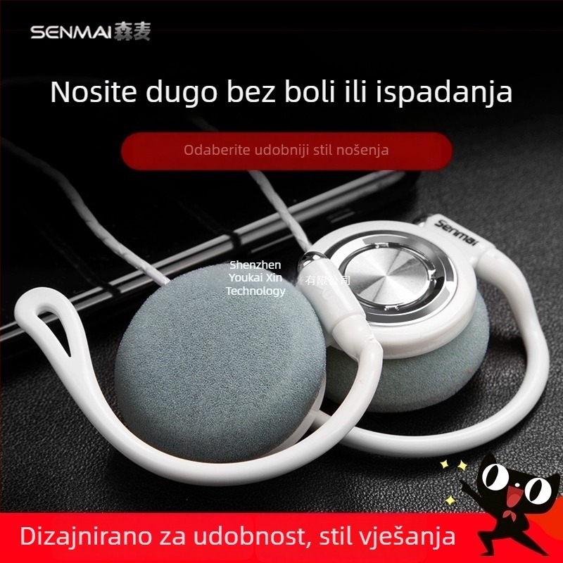 Senmai Slušalice s ušnim zakačalom za sport, žično upravljanje, udobne za muškarce i žene