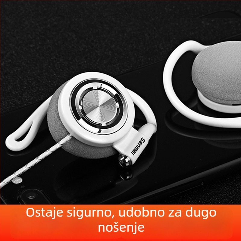 Senmai Slušalice s ušnim zakačalom za sport, žično upravljanje, udobne za muškarce i žene