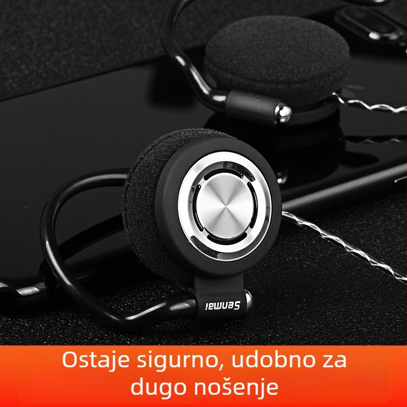 Senmai Slušalice s ušnim zakačalom za sport, žično upravljanje, udobne za muškarce i žene