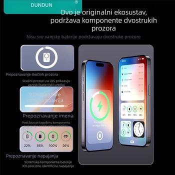 Ultra-tanki magnetni bežični power bank s kapacitetom 10000mAh, kompaktni dizajn PD3.0 22.5W brzo punjenje