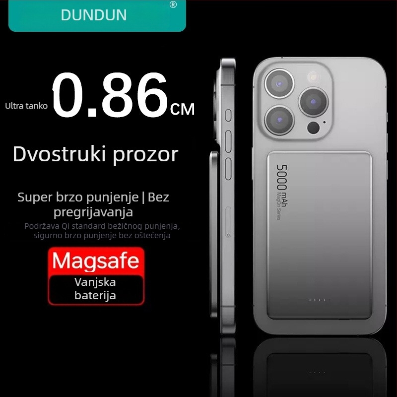 Ultra-tanki magnetni bežični power bank s kapacitetom 10000mAh, kompaktni dizajn PD3.0 22.5W brzo punjenje