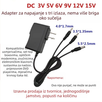 Višestruko napajanje i kabel za napajanje za usmjerivače, set-top kutije, monitore, audio opremu i DVD uređaje